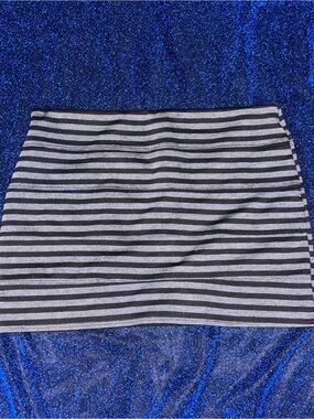 Full Tilt Black and White Striped Mini Skirt